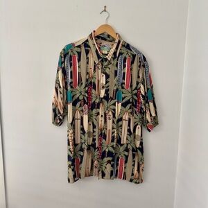 Reyn Spooner surfboard print shirt